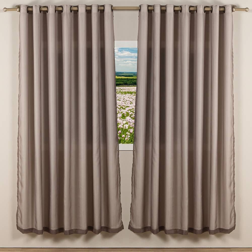 Cortina Para Quarto E Sala Duplex Lisa 4,20X2,30 Havan Casa - Taupe