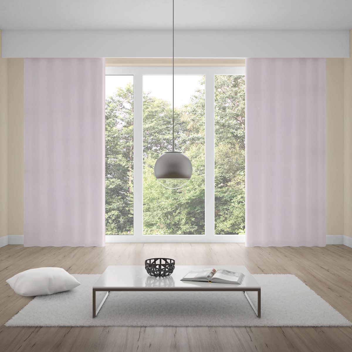 Cortina Duplex Lisa 4,20X2,30M Quarto E Sala - Branco