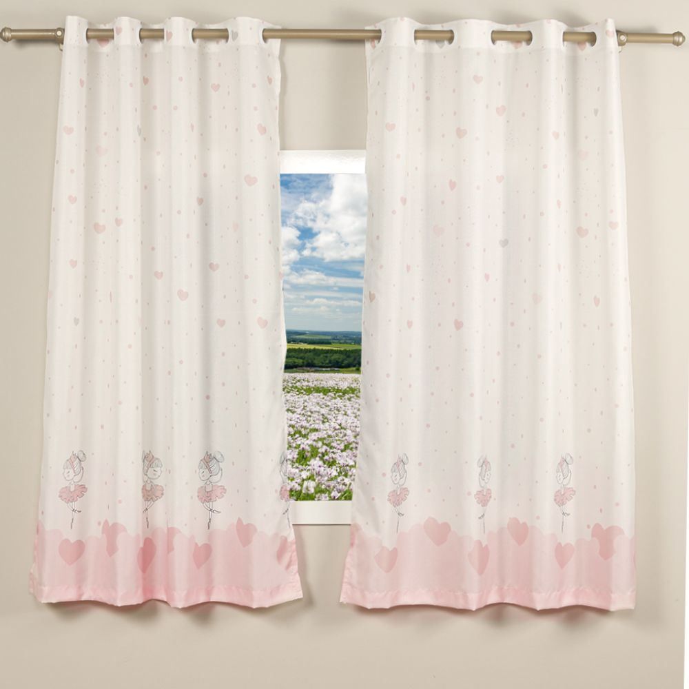 Cortina Infantil Rústica 2,60M X 1,70M Havan Kids - Bailarinas