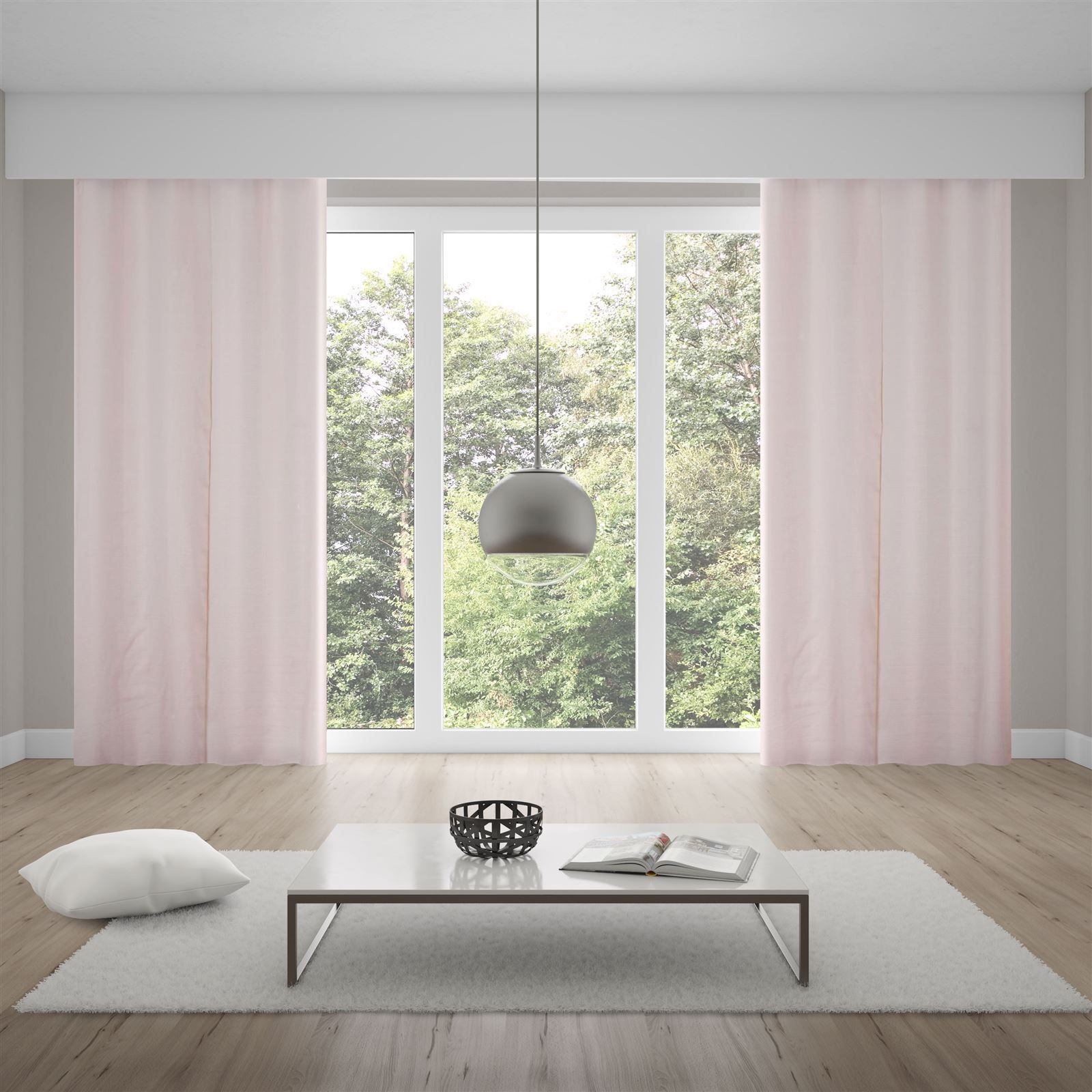 Cortina Pantex Rústica 2,00X1,80M Para Quarto E Sala - Cru Natural