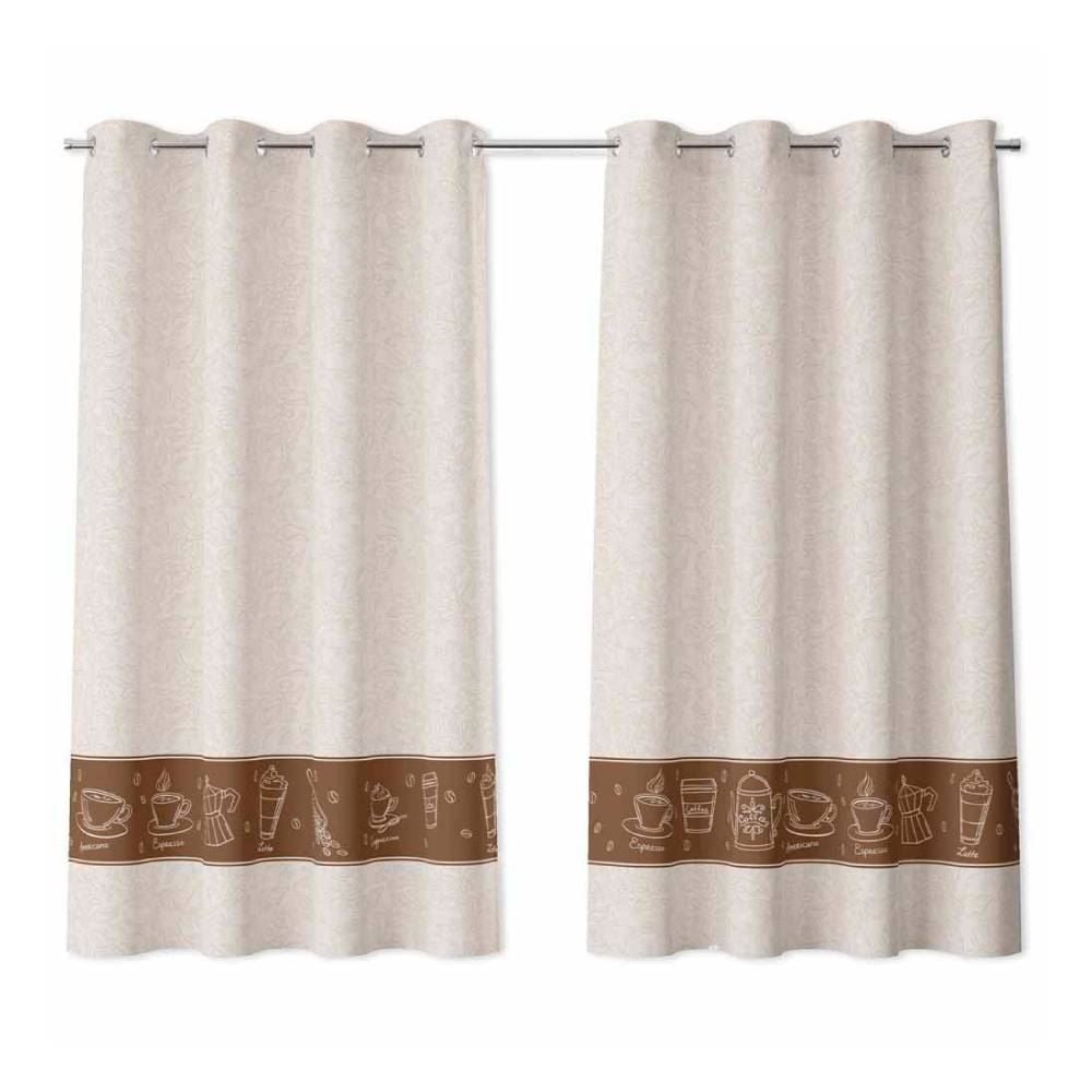Cortina Para Cozinha Gourmet 2,60X1,20 M Havan Casa - Café