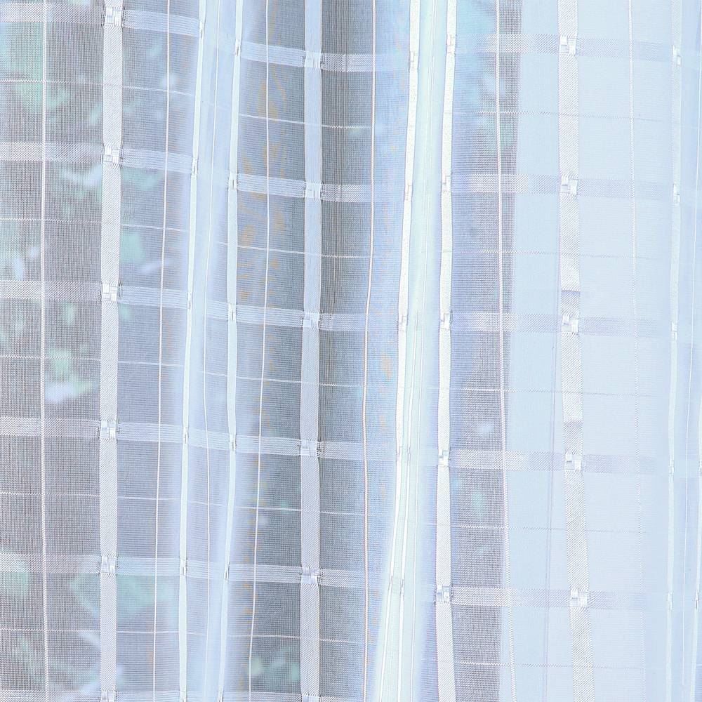 Cortina Para Cozinha 2,60X1,20 Voil Xadrez Havan Casa - Branco