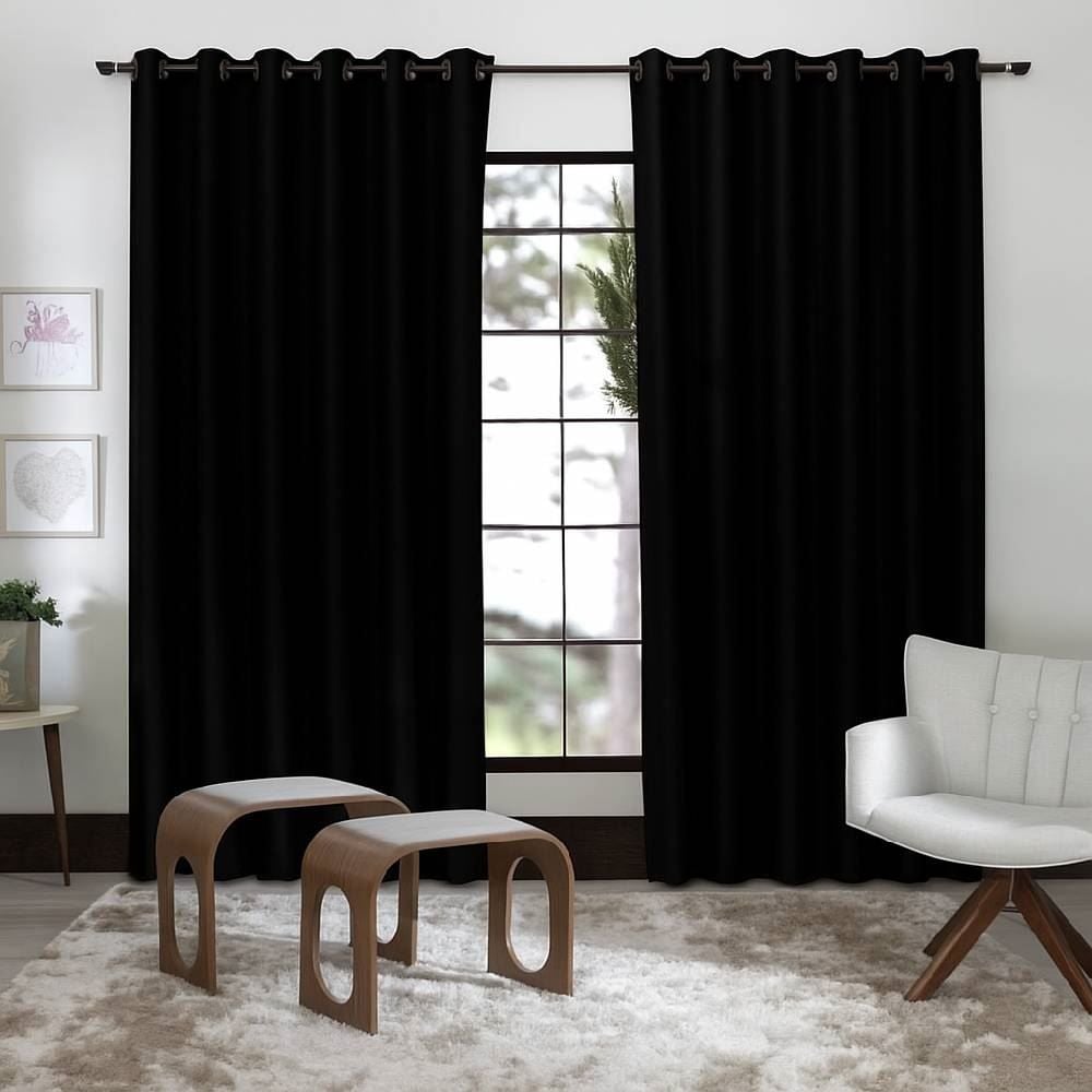 Cortina Para Quarto E Sala 3,60X2,50 M Corta Luz Belize Havan Casa - Preto
