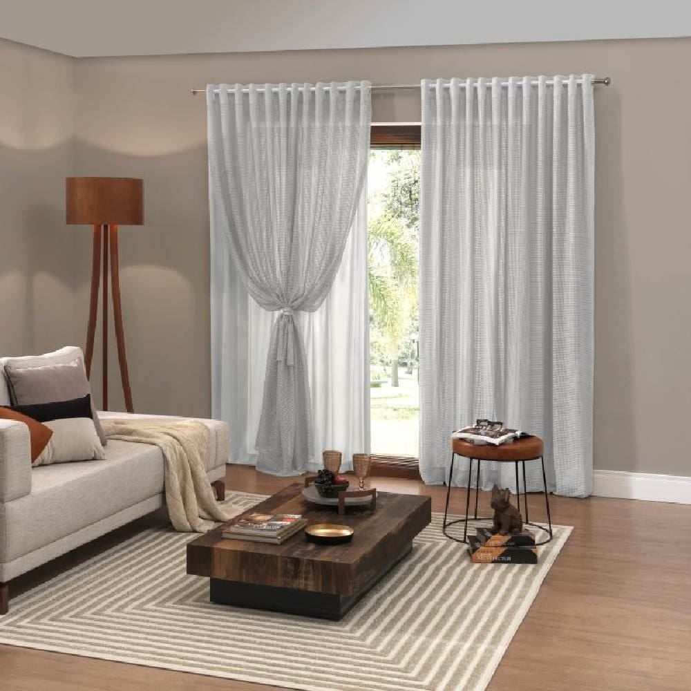 Cortina para Sala e Quarto 2,60X1,70 m com Forro Ibiza Havan Casa - Off White