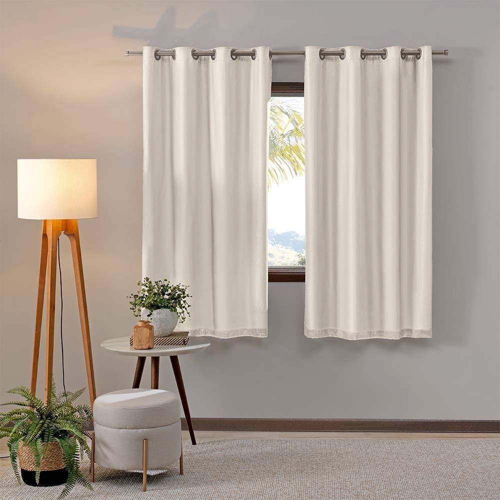 Cortina Para Quarto E Sala 2,60X1,70 M Pratika Bellini Havan Casa - Areia