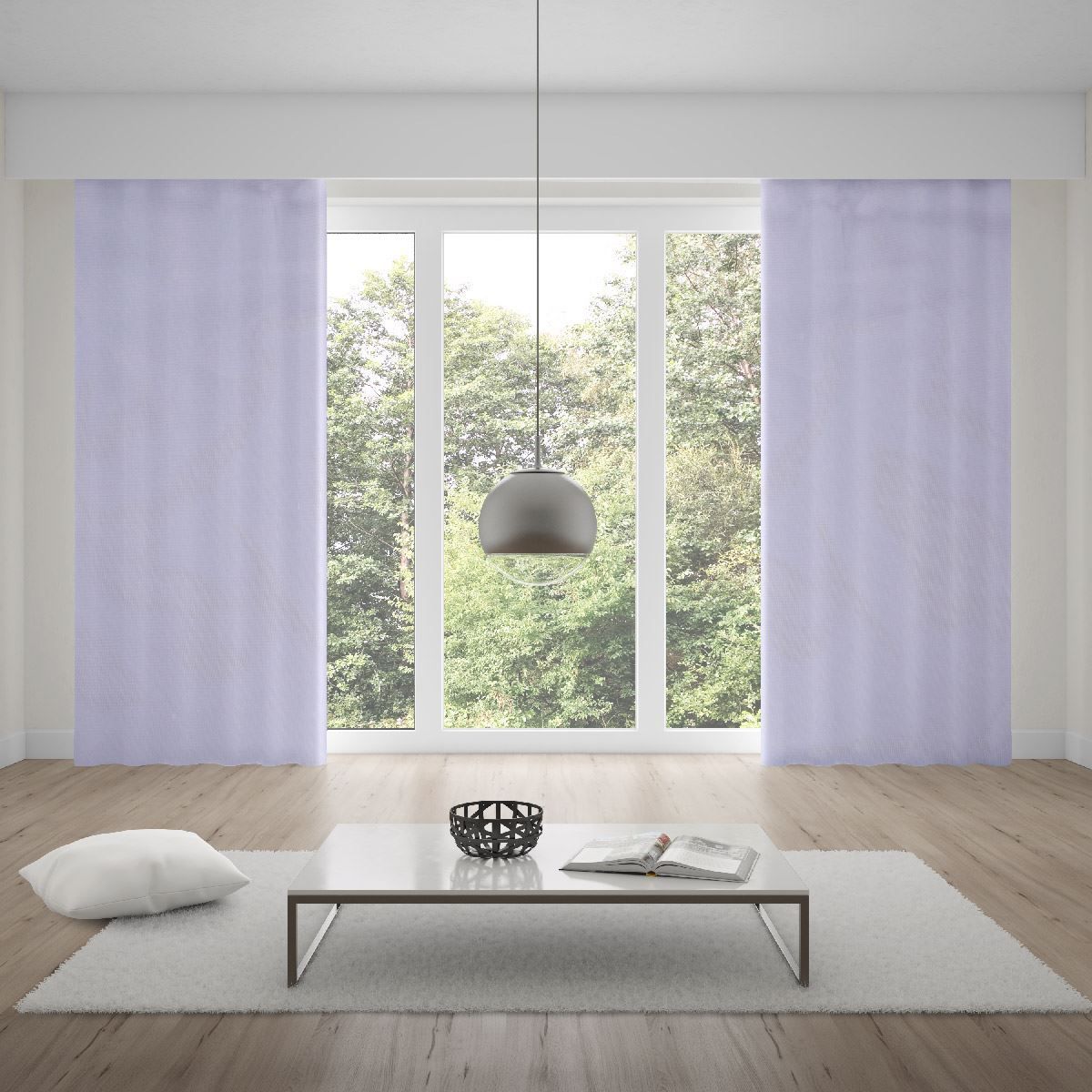 Cortina Pratika Lisa Slim 2,60X1,70M Com Forro - Branco