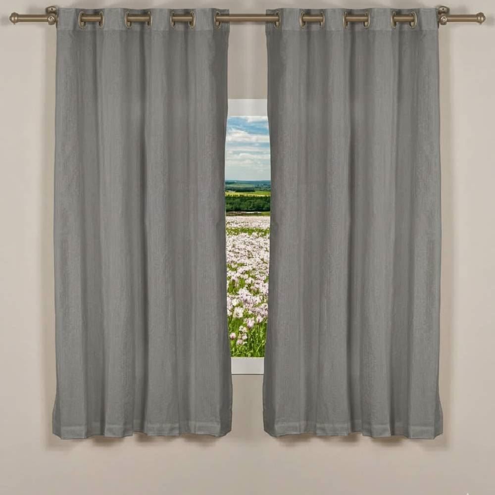 Cortina para Quarto e Sala 2,60X1,70 m Rústica Madri Havan Casa - Cinza