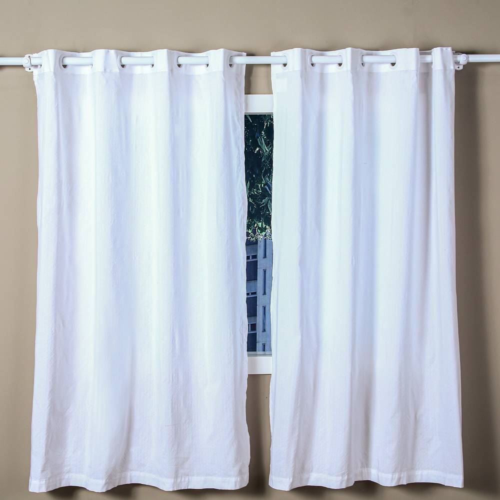 Cortina Para Quarto E Sala 2,60X1,70 M Rústica Madri Havan Casa - Branco