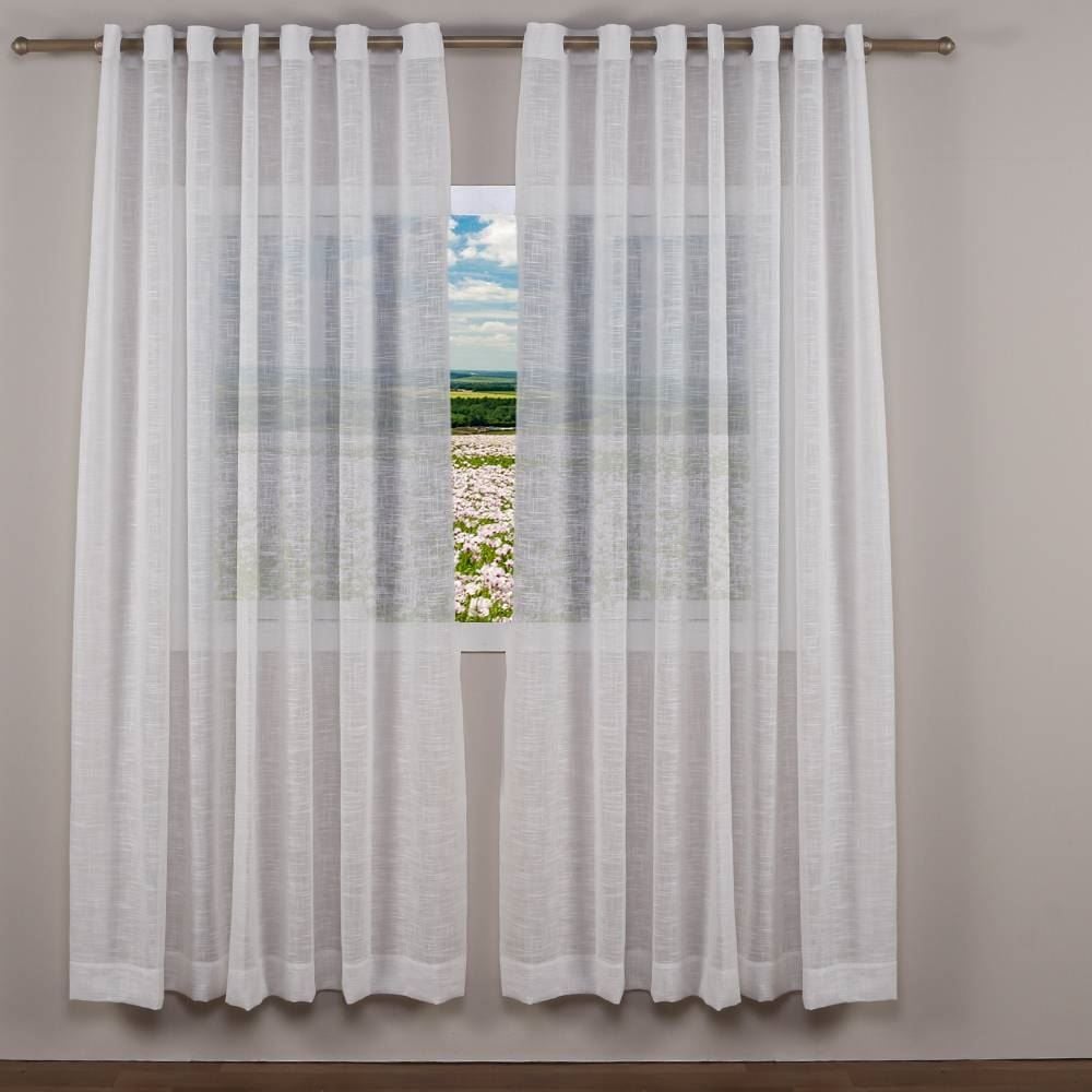 Cortina Rústica Luxor 4,20X2,30 M Havan Casa - Branco