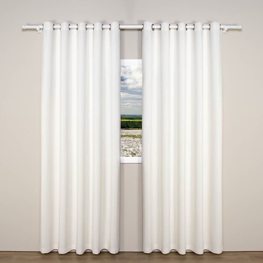 Cortina para Quarto e Sala 3,60X2,50 m Rústica Madri Havan Casa - Cru