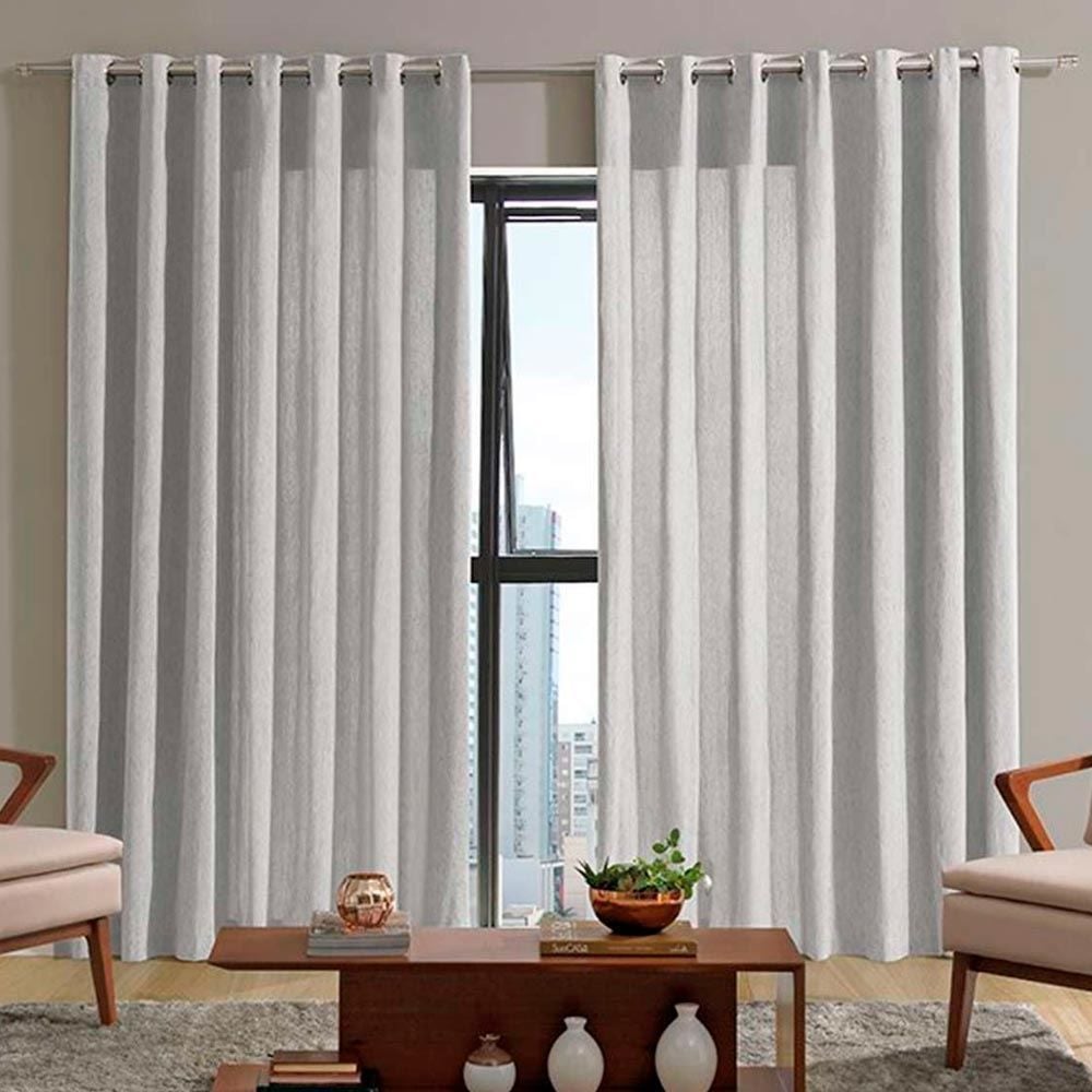 Cortina Rustica Niger 3,60X2,50M Havan - Branco