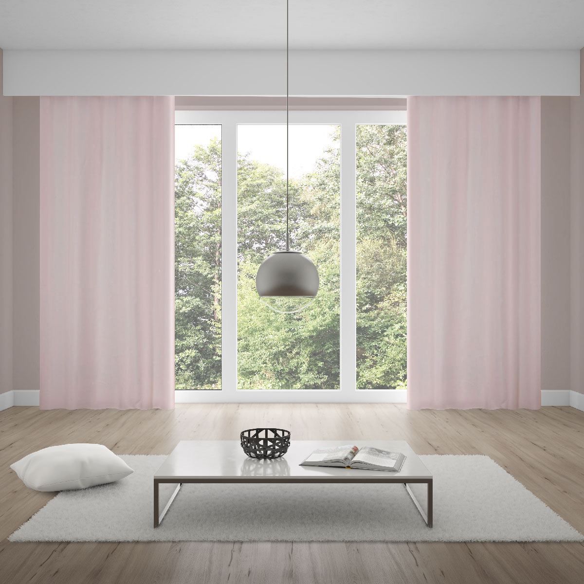 Cortina Rústica Pantex 2,00X2,30M Para Quarto E Sala - Cru Natural