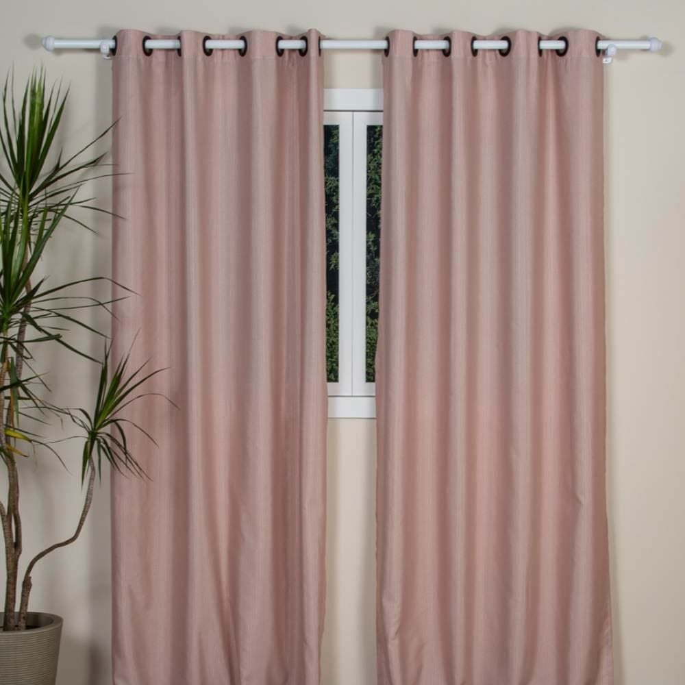 Cortina Sala E Quarto Rústica Pantex 2,60X2,30 M Havan Casa - Dusk Rose