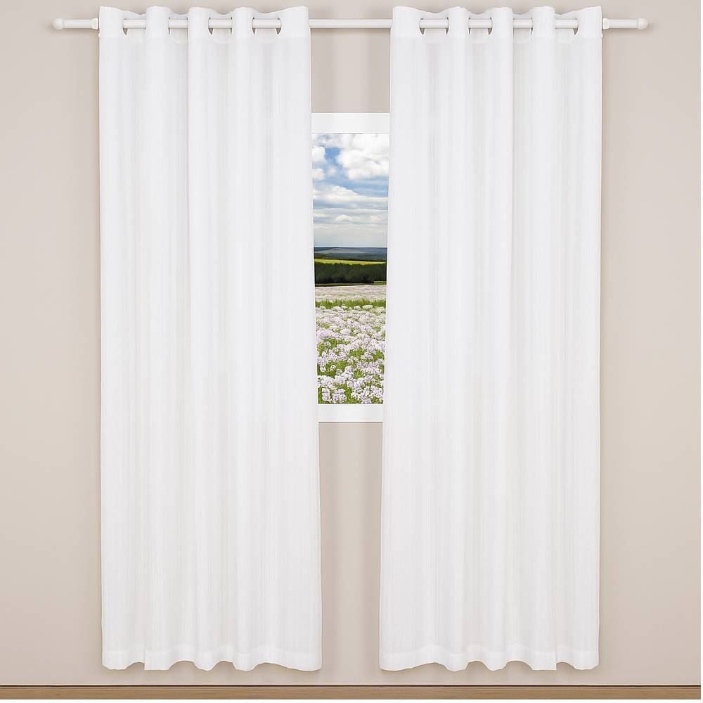 Cortina Para Quarto Ou Sala 4,00X2,30M Rústica Veneza Havan Casa - Branco