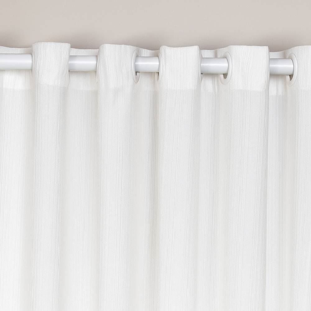 Cortina Para Quarto Ou Sala 4,00X2,30M Rústica Veneza Havan Casa - Branco