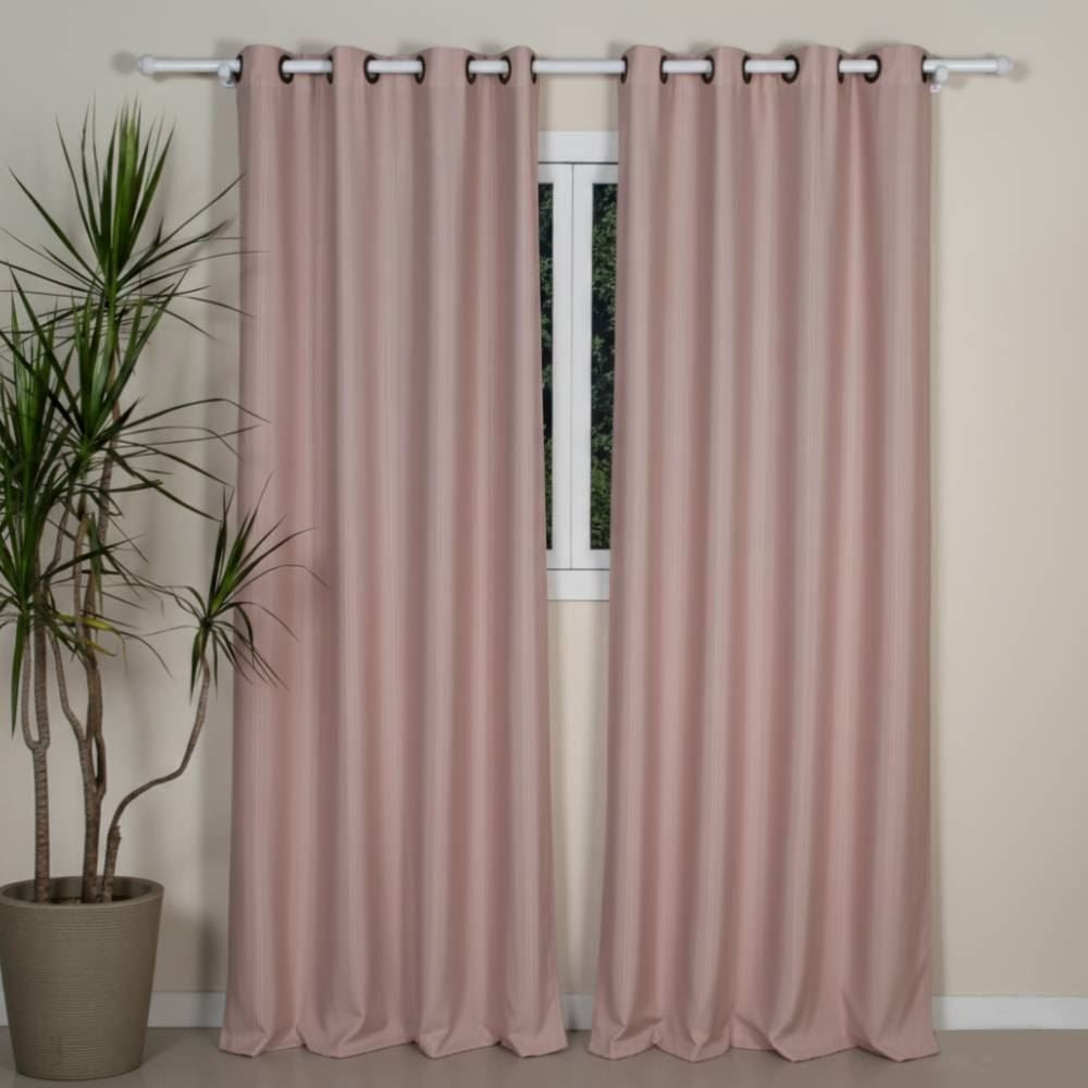 Cortina Para Quarto E Sala 2,60X2,30 M Rústica Pantex Havan Casa - Dusk Rose