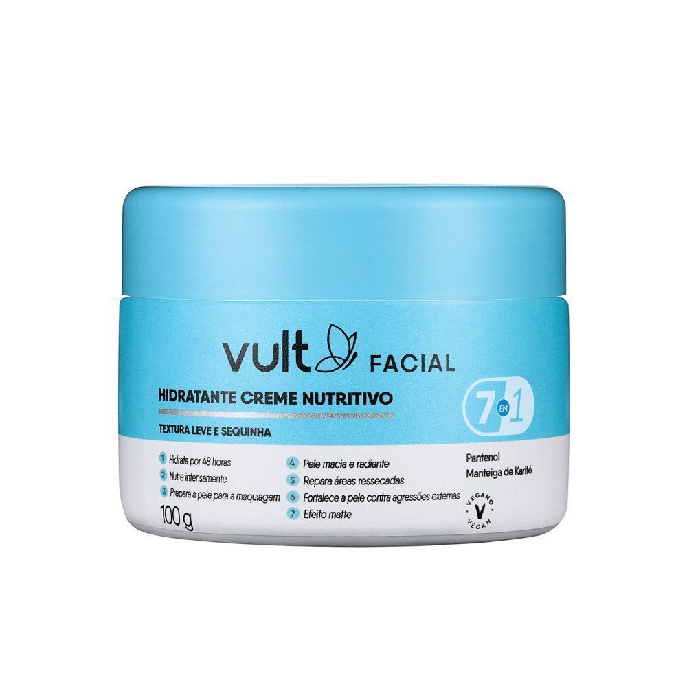 Creme Hidratante Facial 7 Em 1 Vult 100G - Care Nutritivo