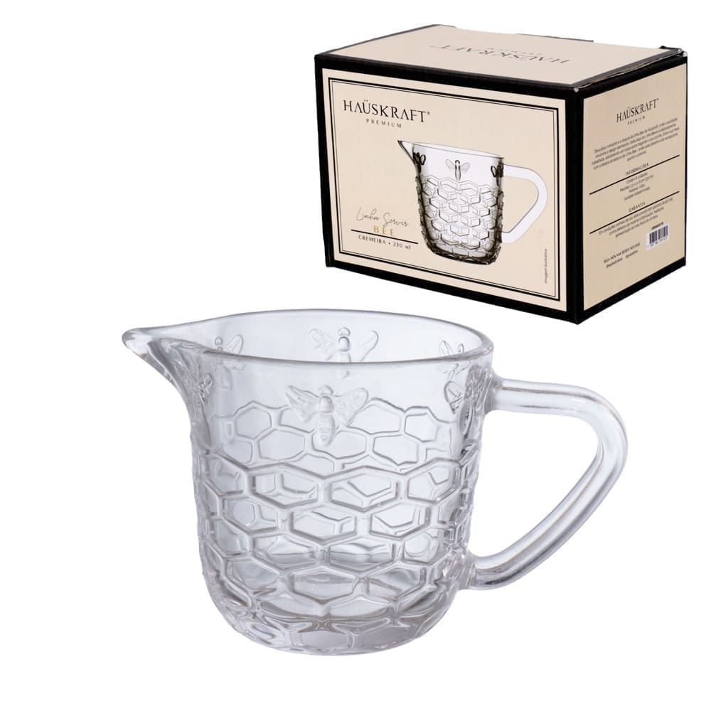 Cremeira De Vidro Bee Transparente 230Ml Hauskraft