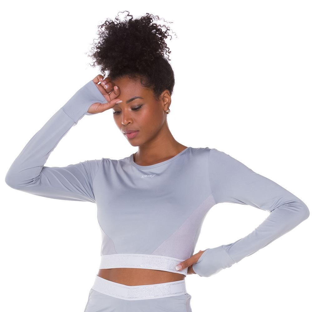 Cropped + Elástico Brilhoso Barra Scream