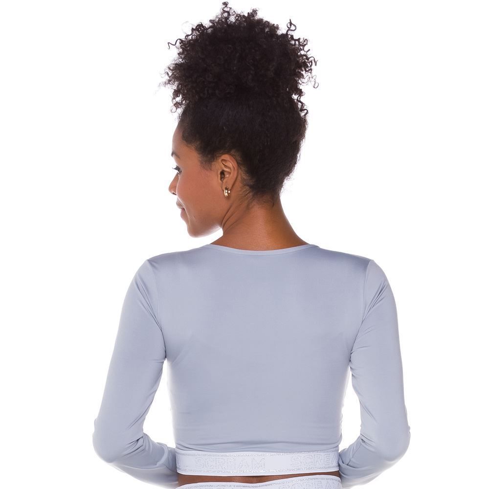 Cropped + Elástico Brilhoso Barra Scream