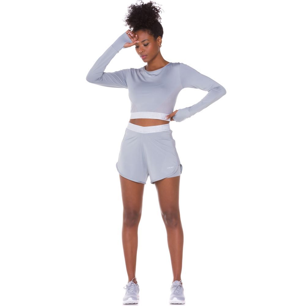 Cropped + Elástico Brilhoso Barra Scream