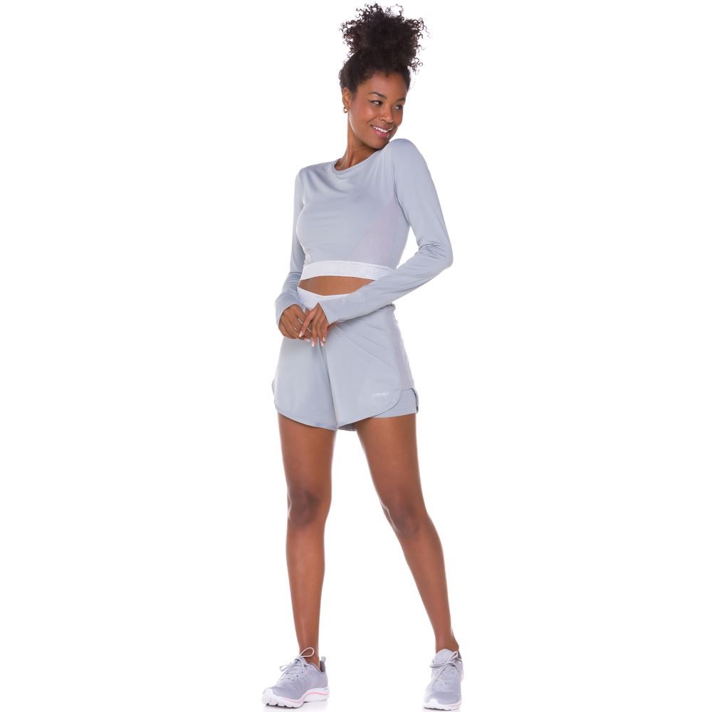 Cropped + Elástico Brilhoso Barra Scream