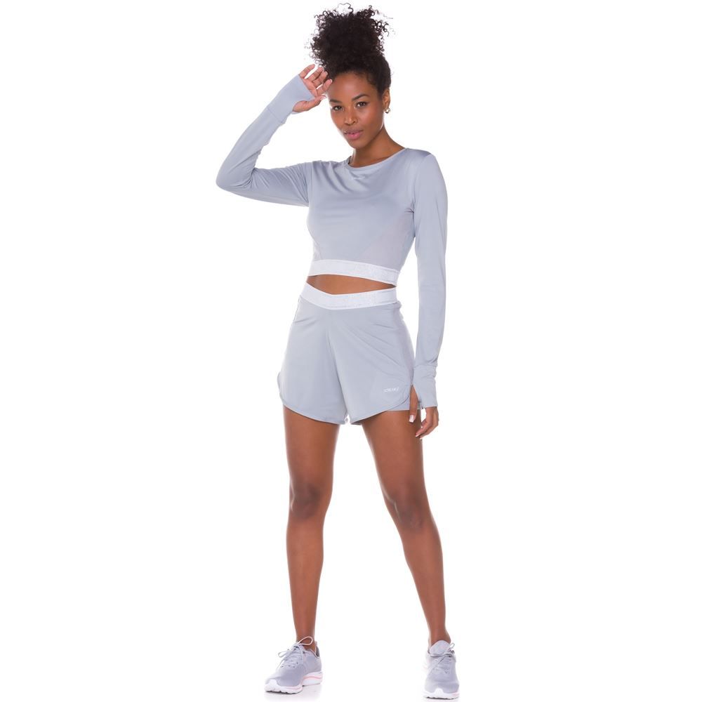 Cropped + Elástico Brilhoso Barra Scream