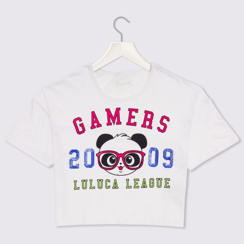 Cropped 8 a 16 anos Luluca Lantejoulas Brandili