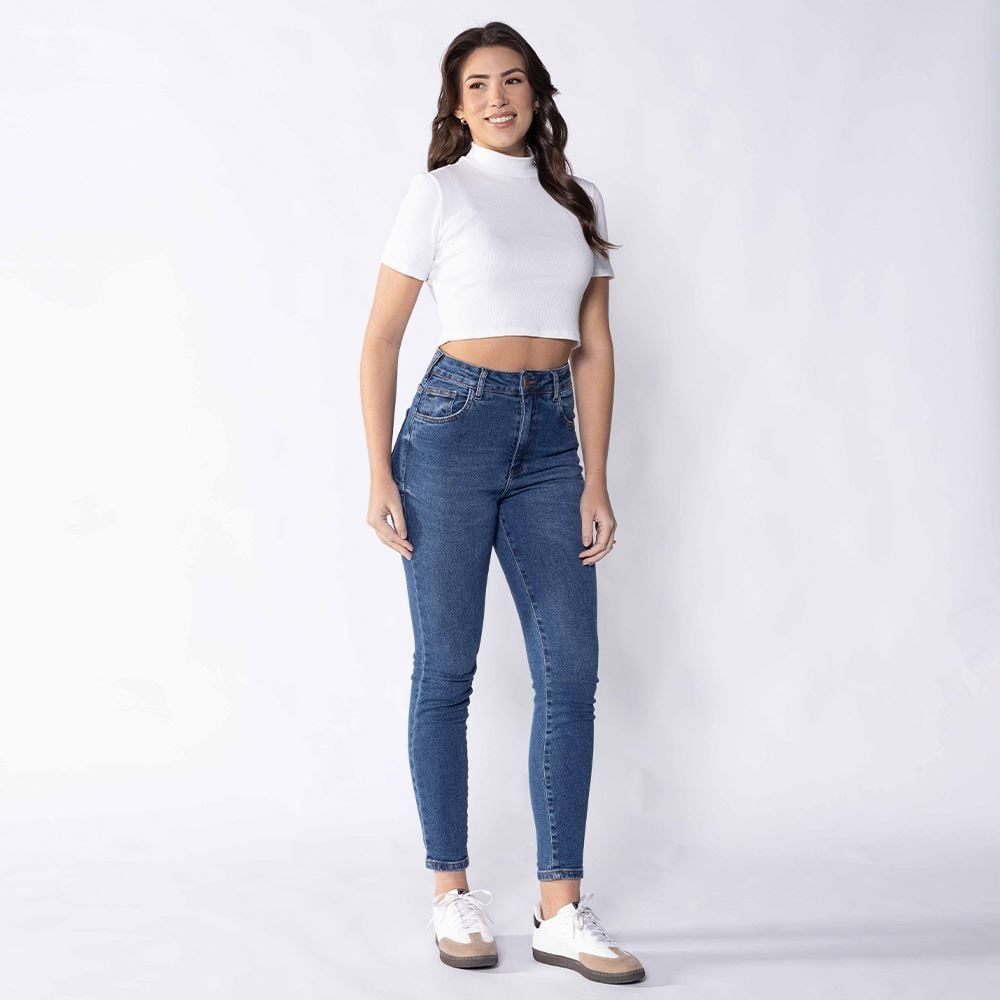 Cropped Feminino Com Gola Alta Boby Blues