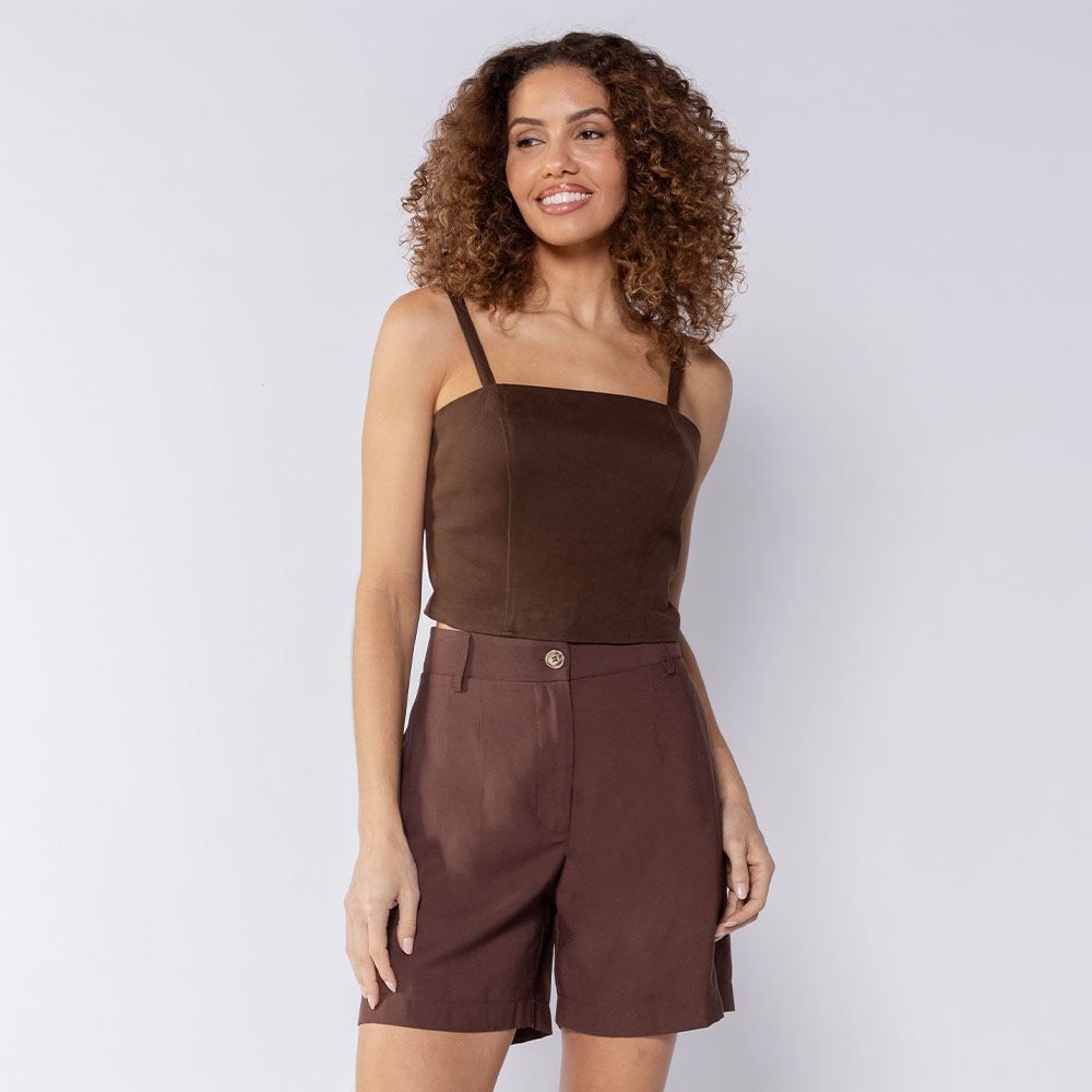 Cropped Feminino De Sarja Patricia Foster
