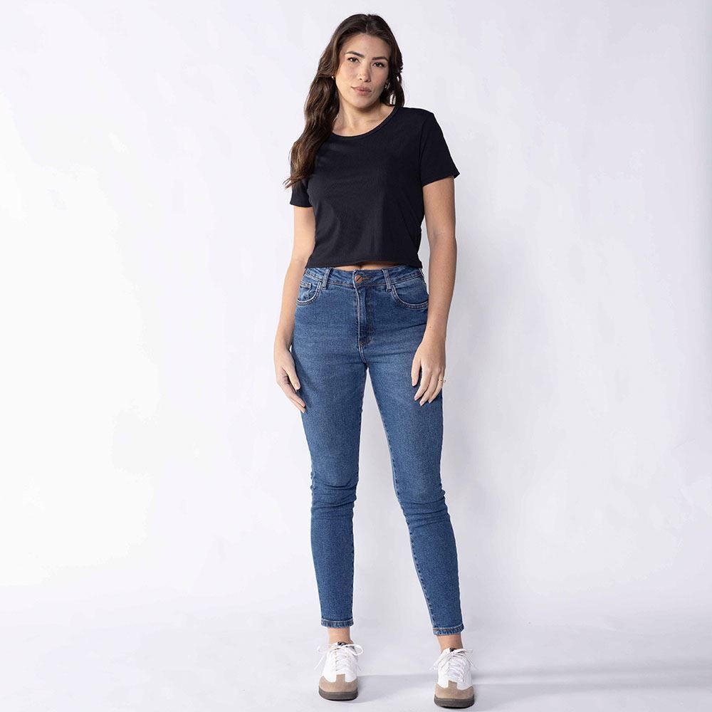Cropped Feminino Manga Curta Boby Blues