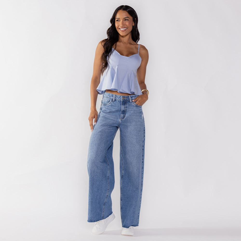 Cropped Peplum Feminino Boby Blues