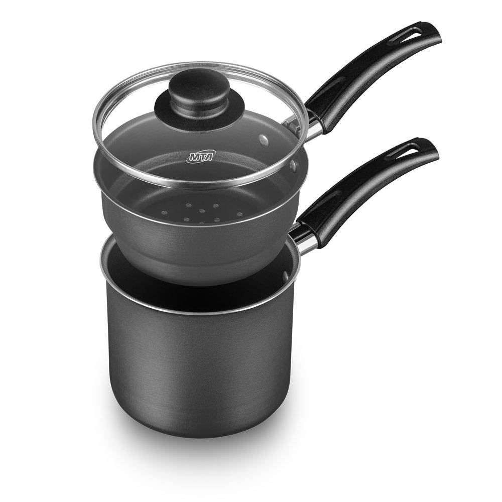 Cuscuzeira Antiaderente Mta 12Cm - Grafite