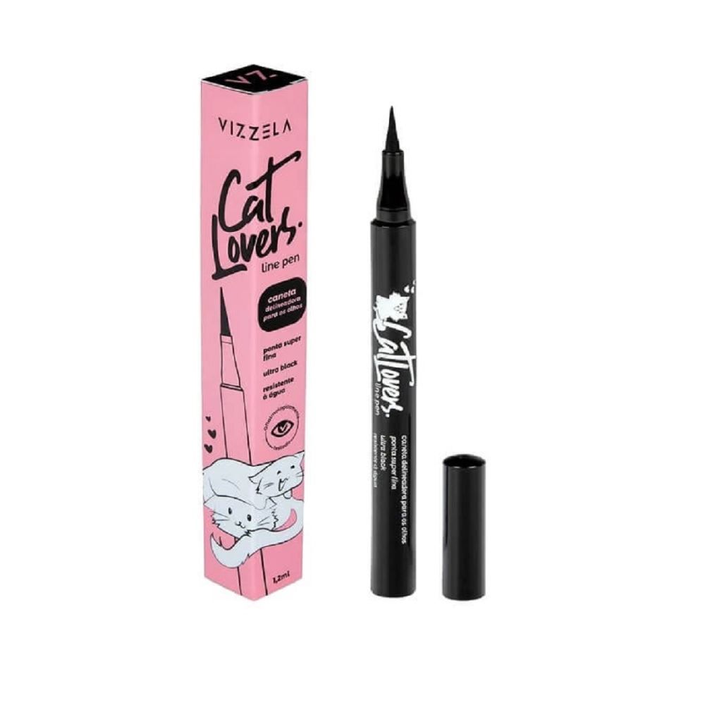 Delineador Caneta Preto Cat Lovers Vizzela - 1,2ml