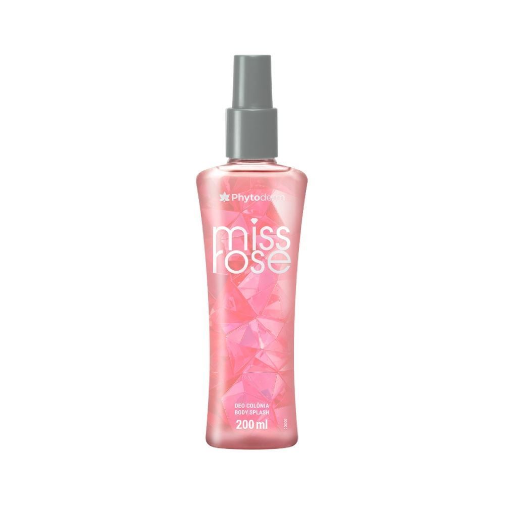 Deo Colônia Splash Miss Rose Phytoderm - 200ml