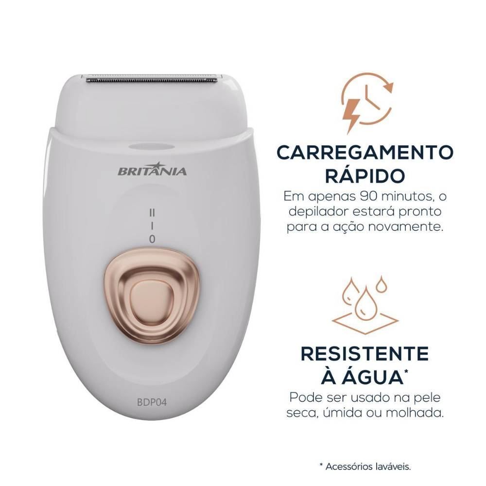 Depilador Britânia Bivolt 4 Acessórios Bdp04 - Bivolt