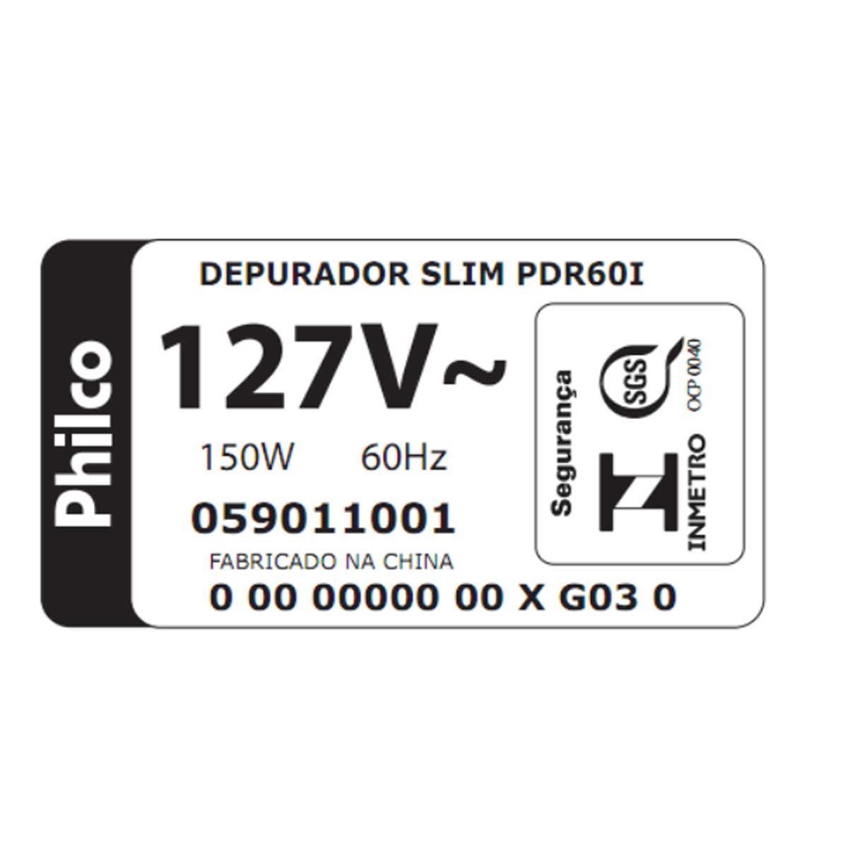 Depurador Slim 60cm Inox Philco PDR60I