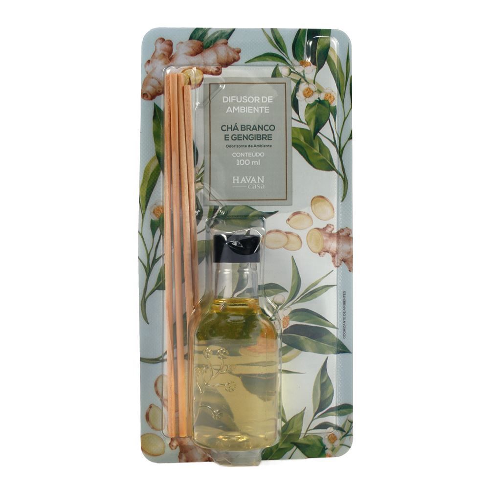 Difusor de Ambientes Havan Casa 100Ml - Chá Branco e Gengibre