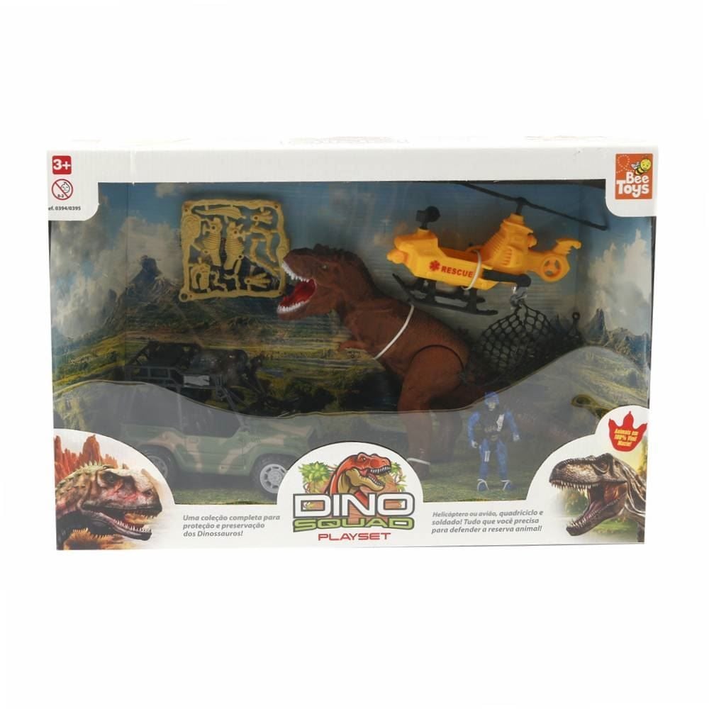 Dino Squad Playset T-Rex Bee Toys Com Acessórios - 0395