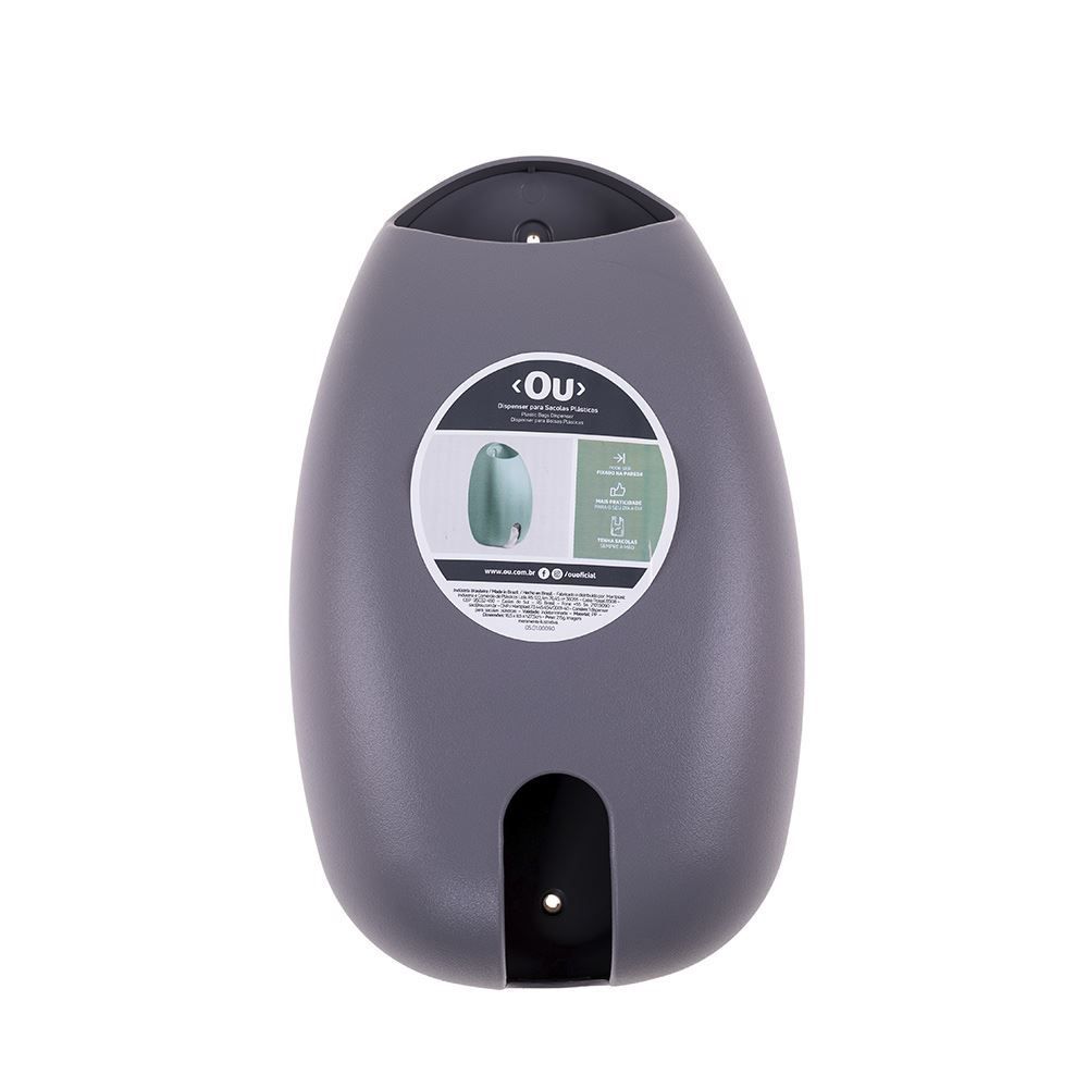 Dispenser Para Sacolas Ou 27,5X8,5X16,5Cm - Chumbo