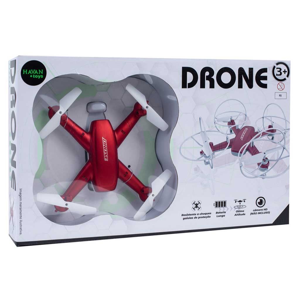 Drone 4 Hélices 2.4 Ghz Vermelho Havan Toys - HBR0344