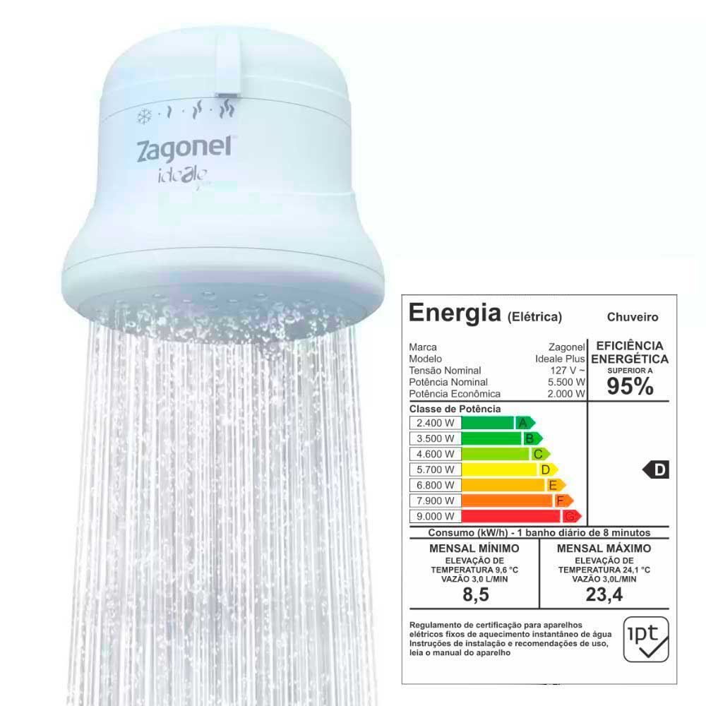 Ducha Ideale Plus 4 Temperaturas Zagonel