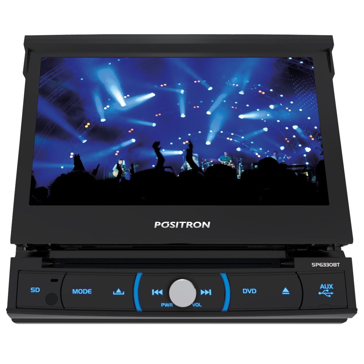 Dvd Player 7'' Retratil Com Bluetooth Positron - 1 DIN