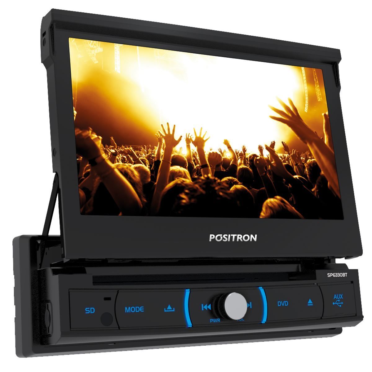Dvd Player 7'' Retratil Com Bluetooth Positron - 1 DIN