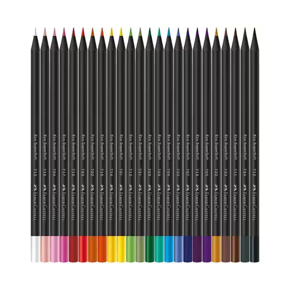 Lápis de Cor Supersoft Faber-Castell - 24 Cores