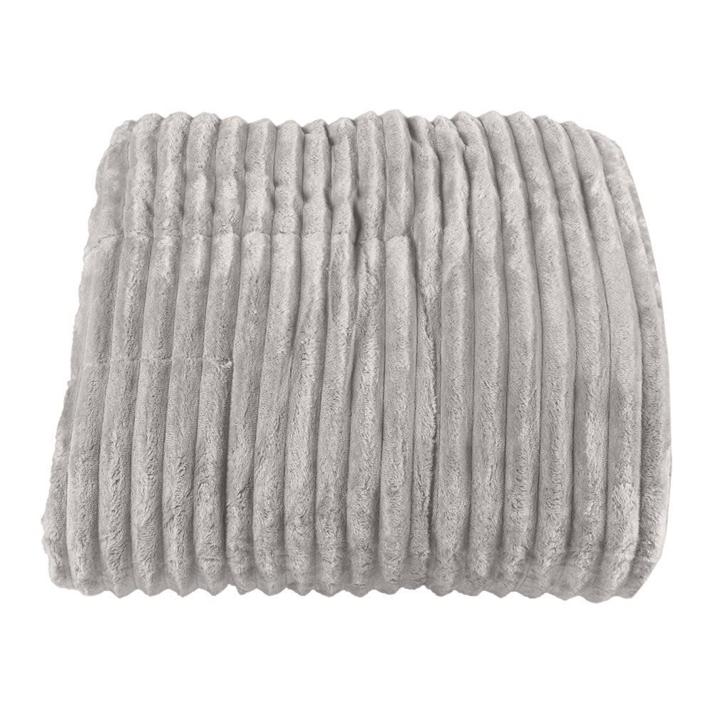 Edredom Casal 100% Poliéster Premier Canelado Havan Casa - Cinza Ice