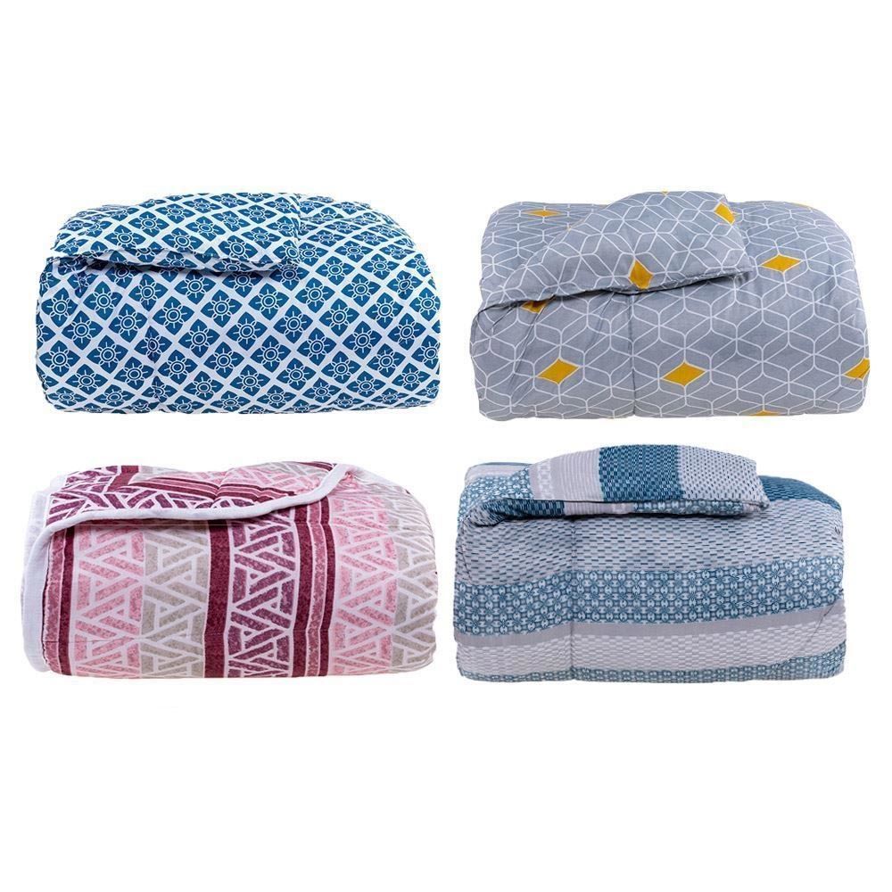 Edredom Casal 190X210cm Microfibra Geometrico Varias Estampas - Sortido