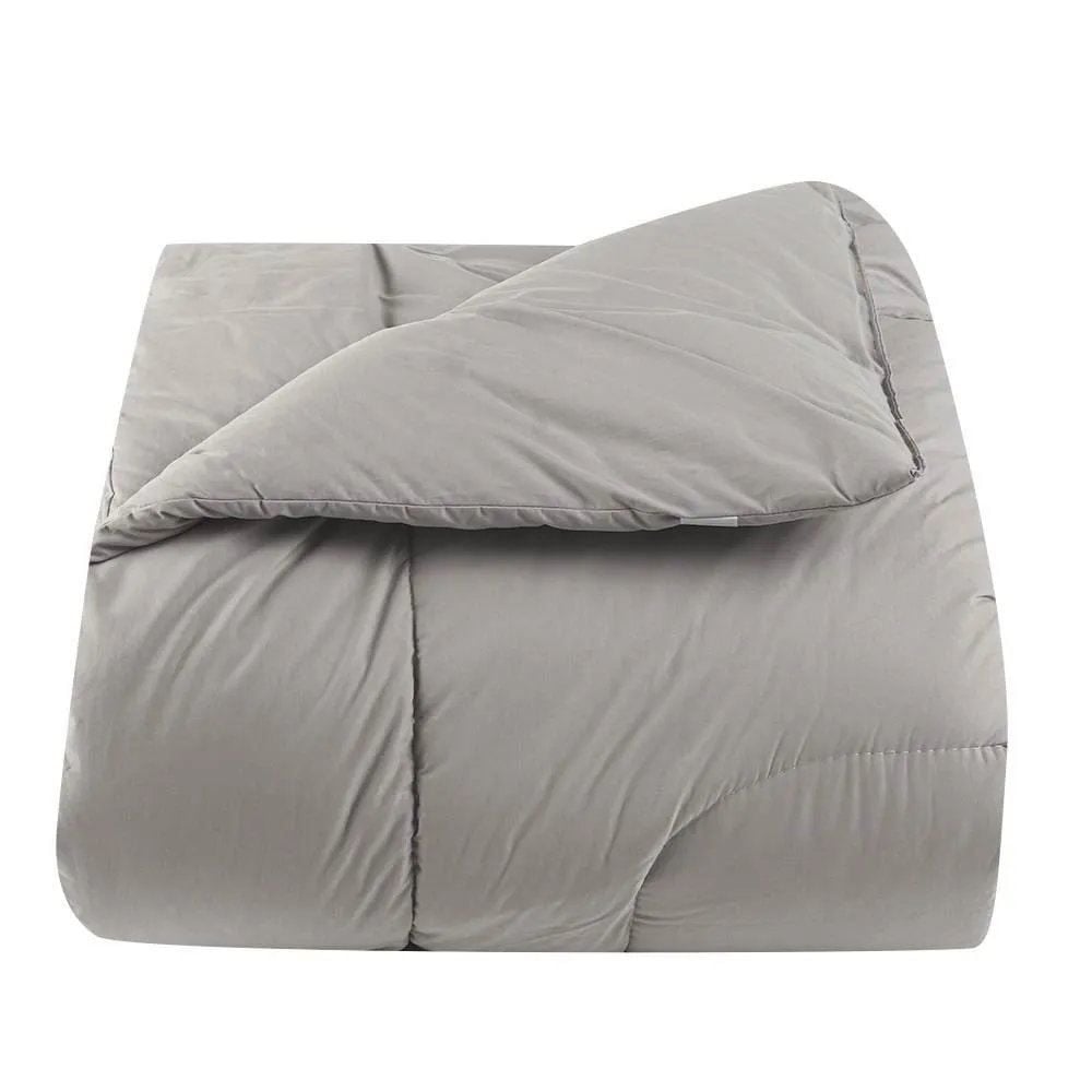 Edredom Casal 200 Fios Percal Buona Fortuna - Cinza/Prata