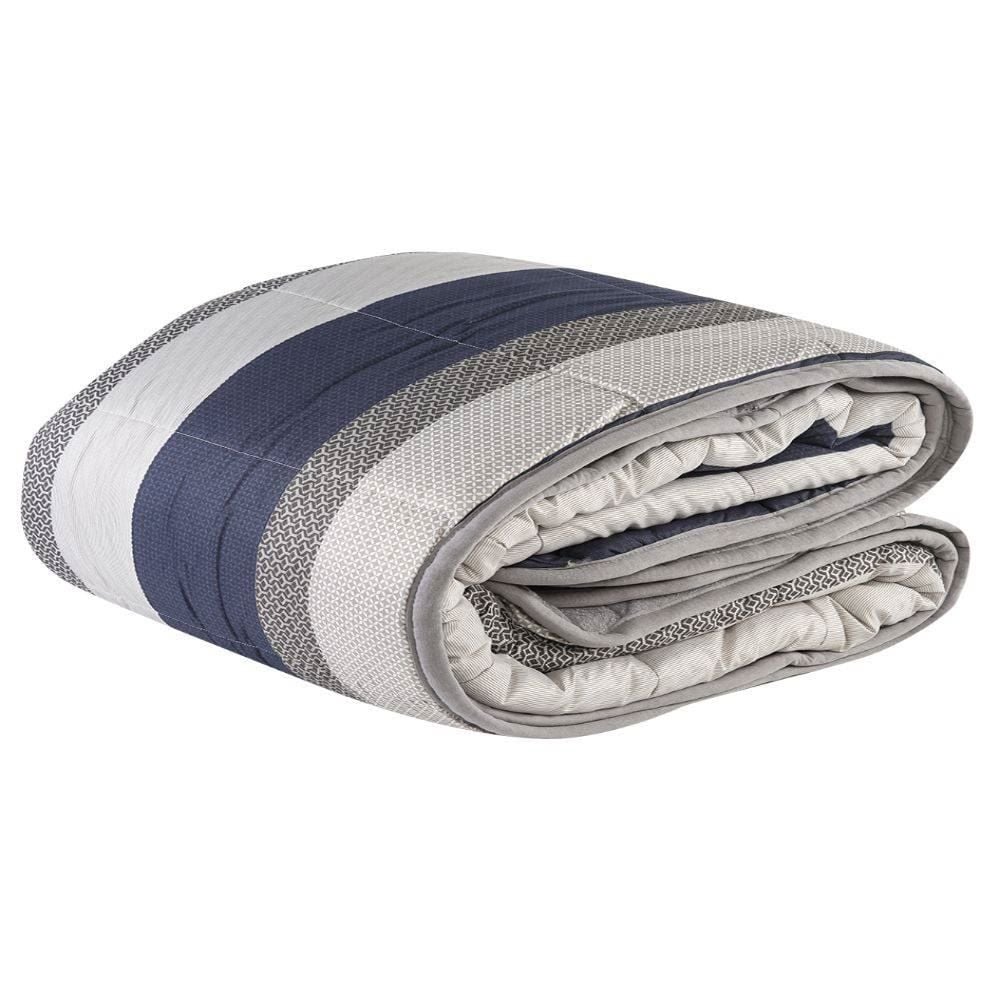 Edredom Casal Dupla Face 100% Poliéster Havan Casa - Luca Cinza