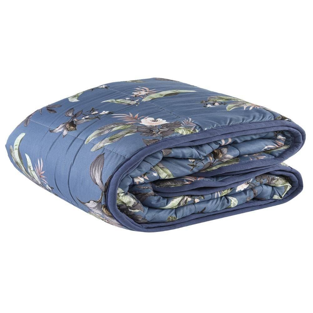 Edredom Casal Dupla Face 100% Poliéster Havan Casa - Jade Azul